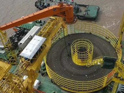 イトシンで作られた中国最長の海底ケーブル